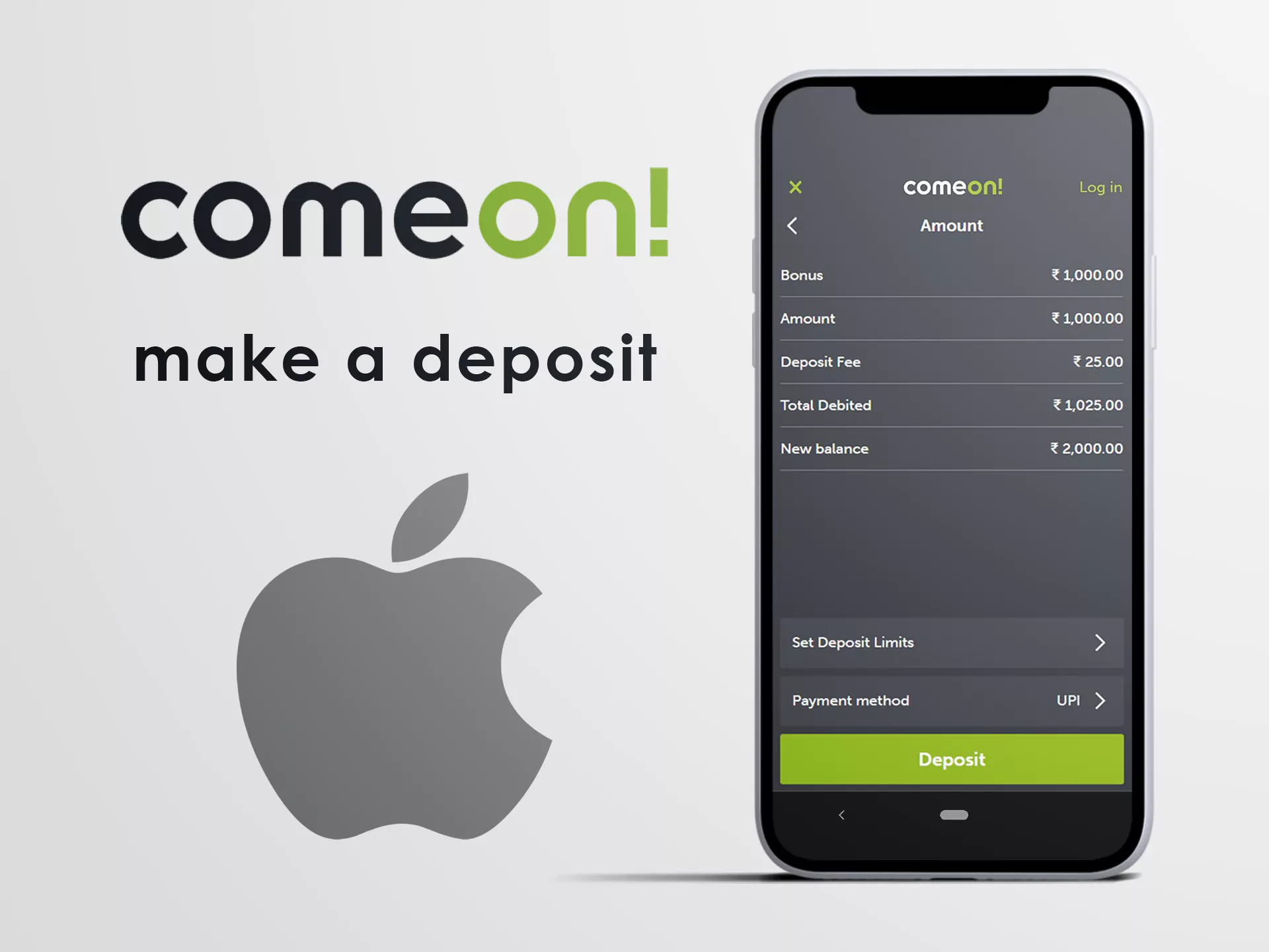 Make a deposit before betting.