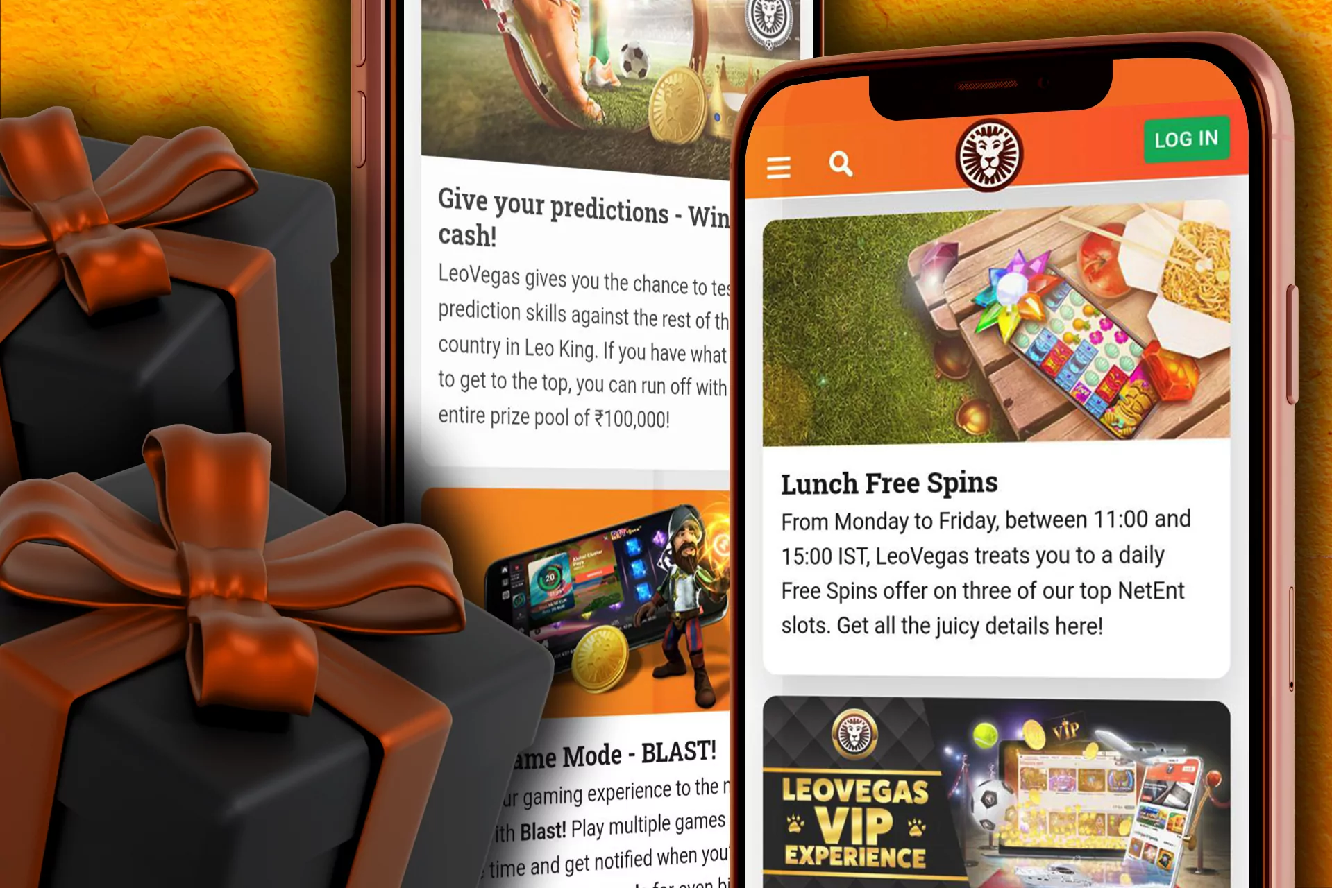 Install the Leovegas app for even more bonuses adnd promotions.