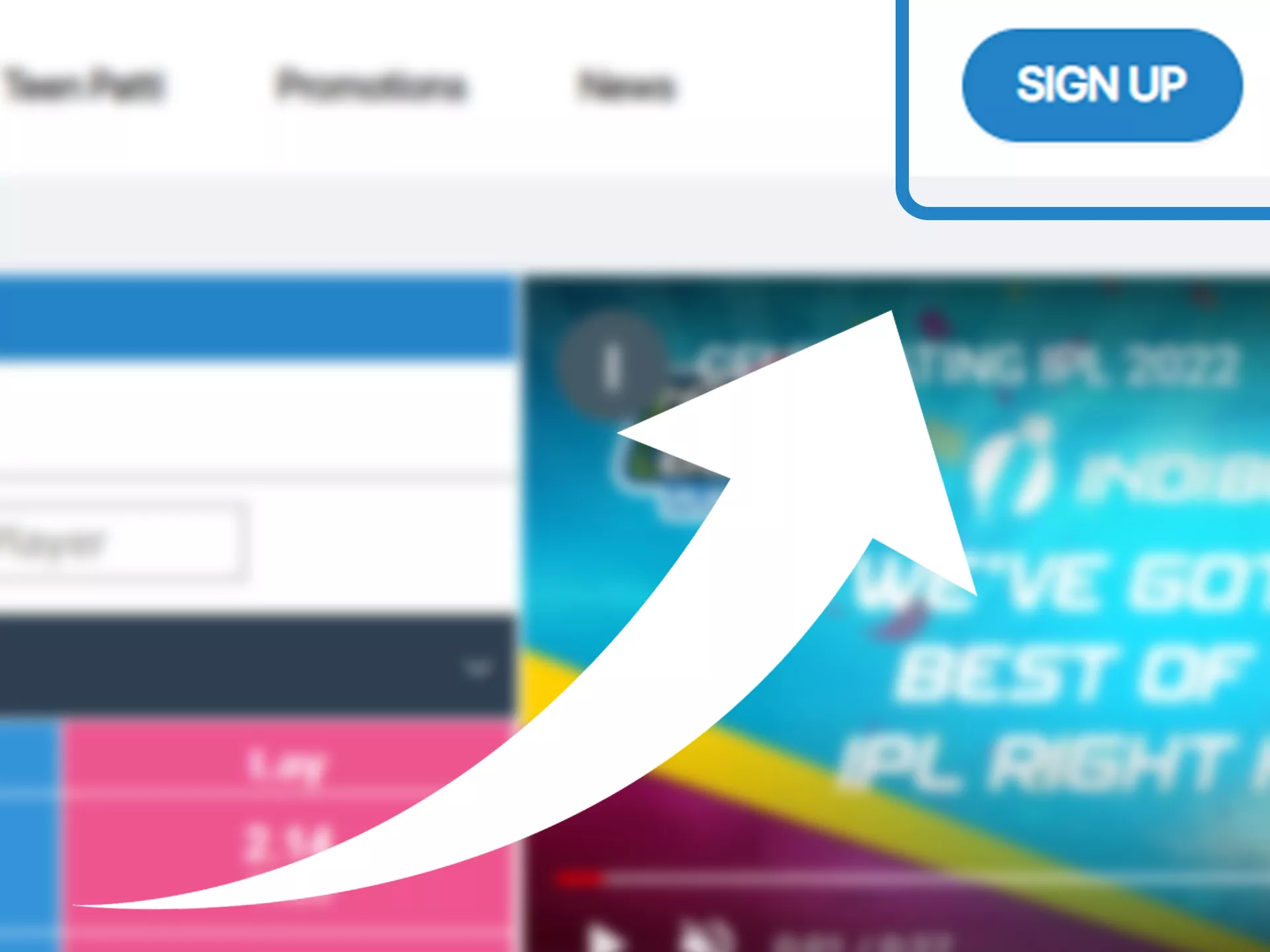 Push sign up button for create account.