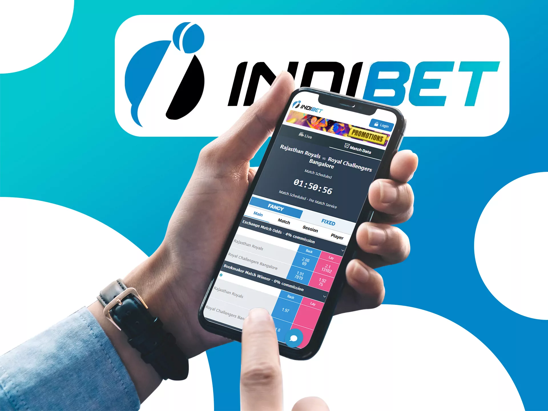 Choose what bets to make at Indibet.