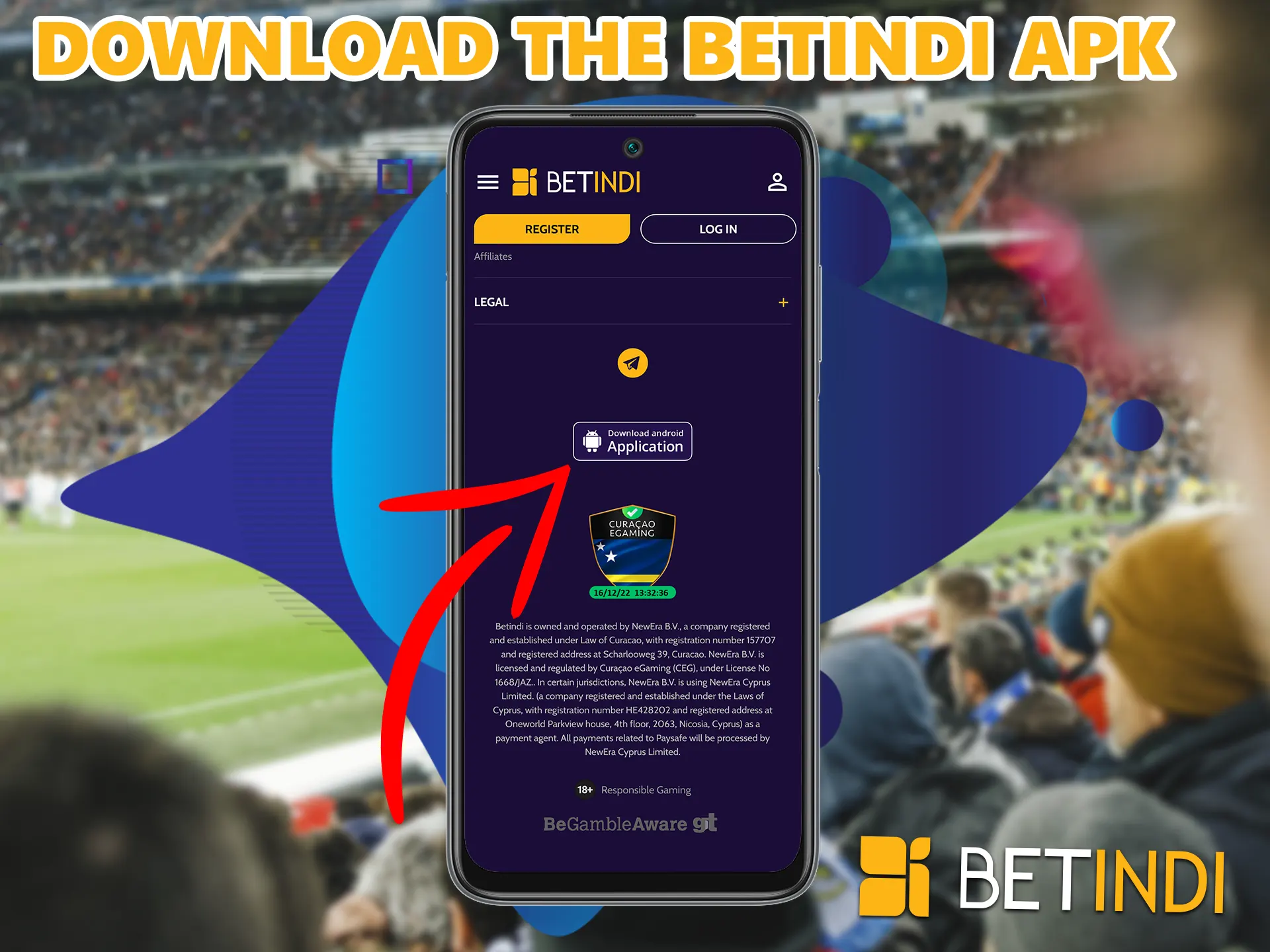 Visit the official website using the link above and get the BetIndi apk app on your smartphone.