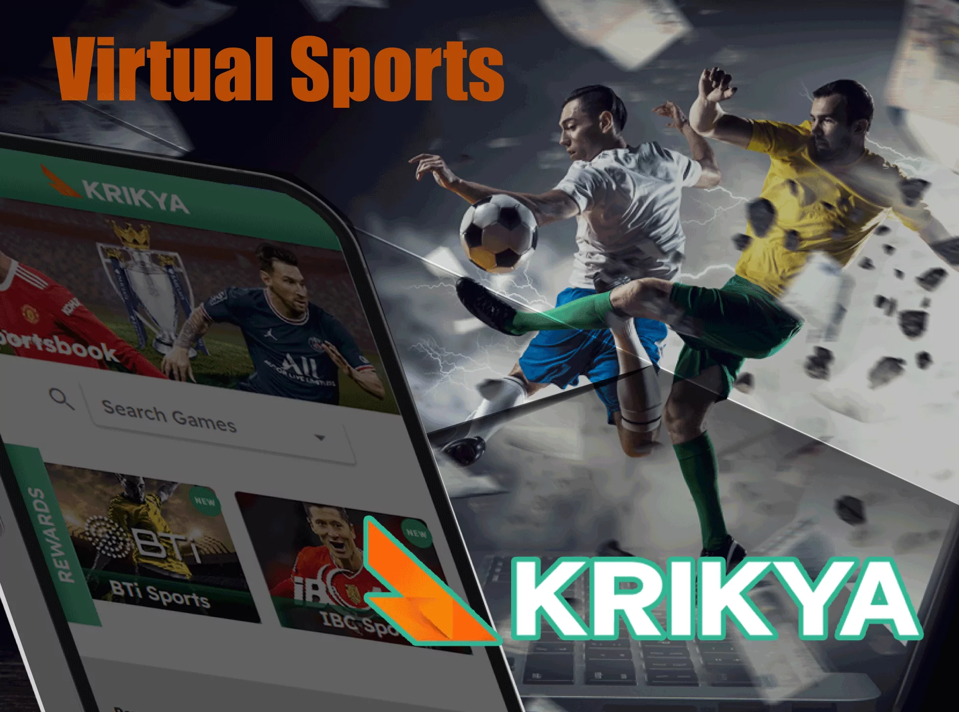 Choose virtual sport and place a bet on it in the Krikya app.