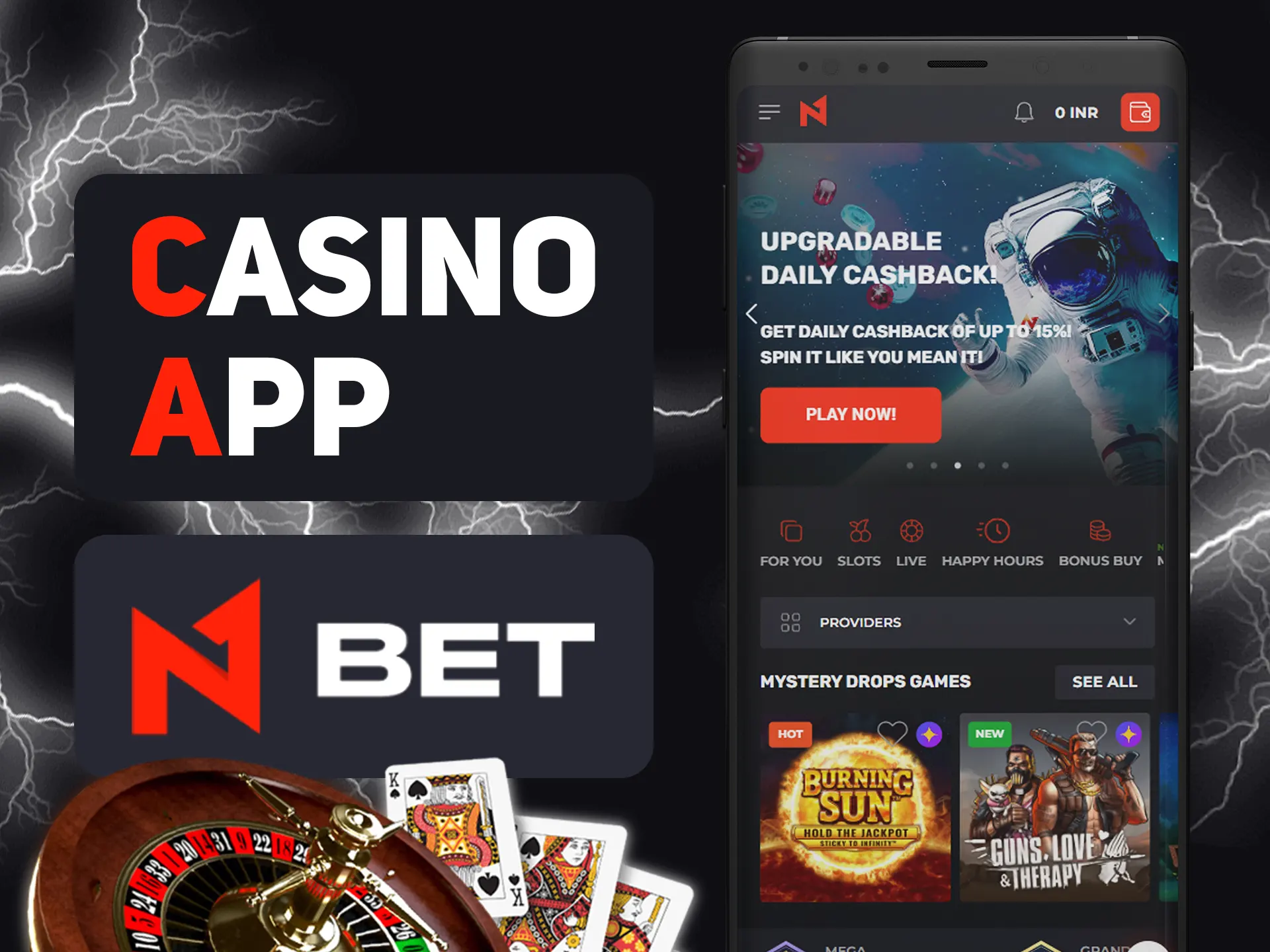 Win more money at N1bet casino using the app.