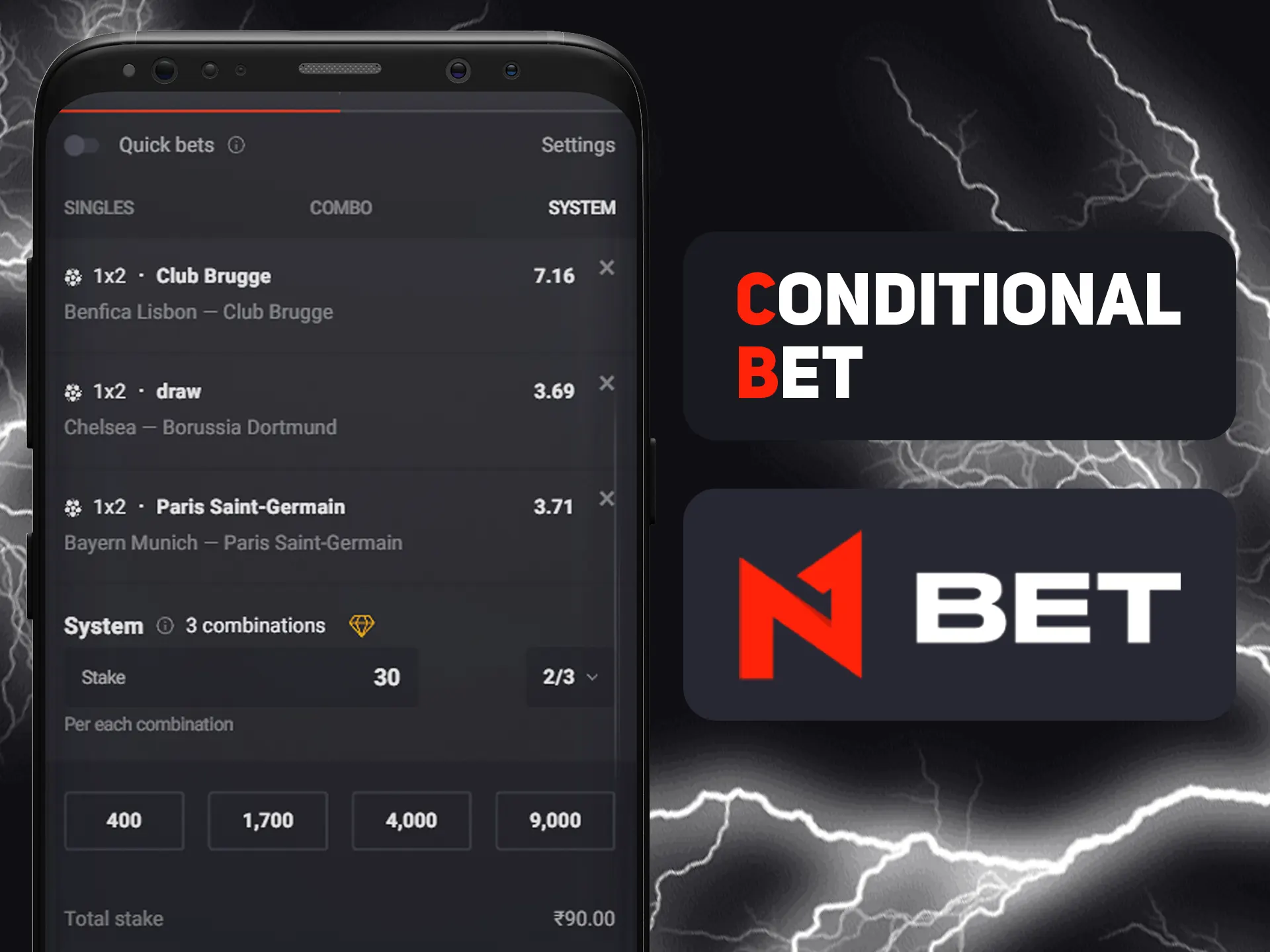 Make one big mega bet at N1bet.