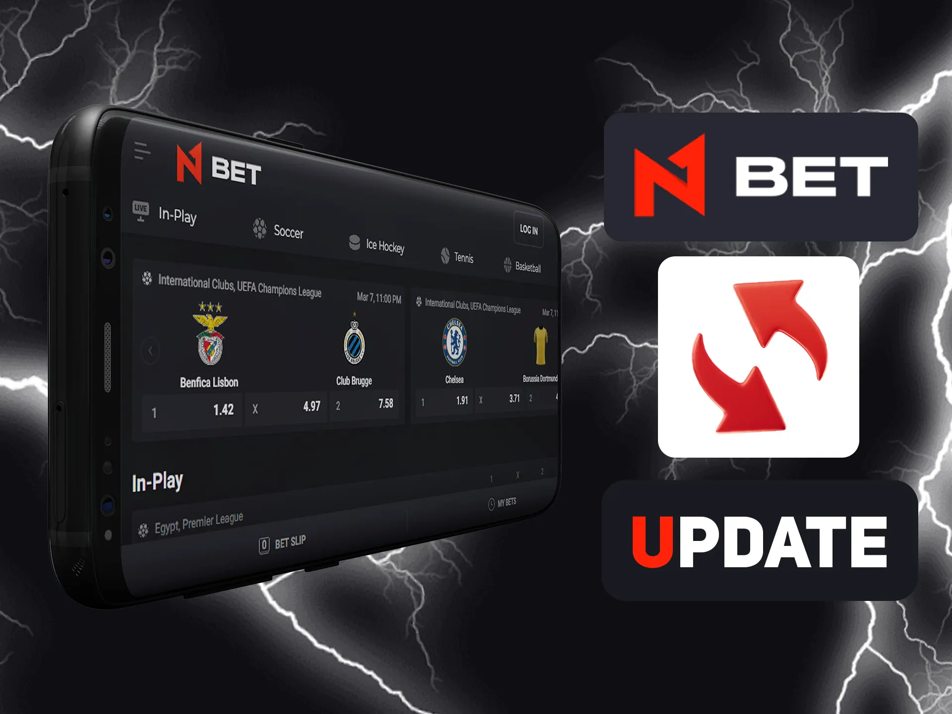 N1bet app can update automatically.