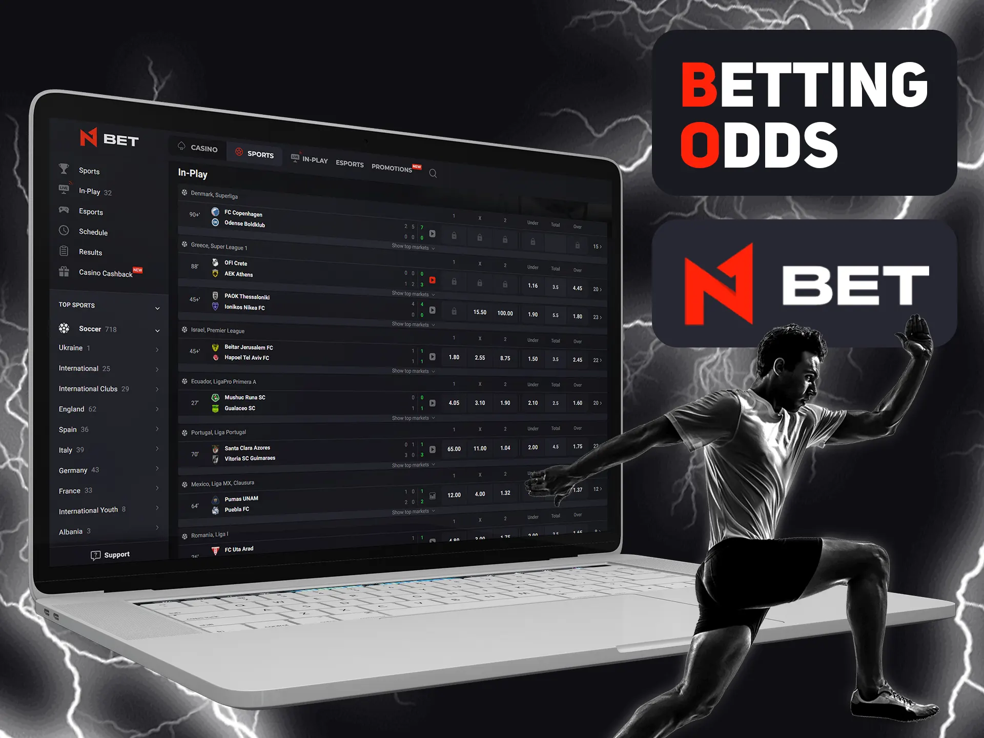 Calculate odds for next event on special N1bet page.