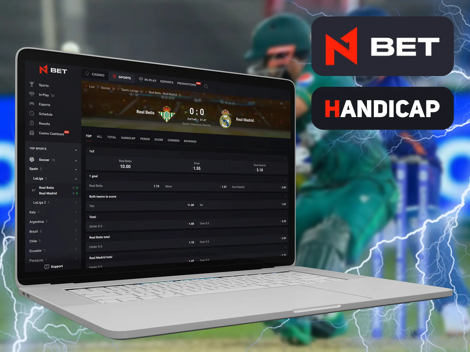 Bet on losing teams and win biggest winnings with N1bet.