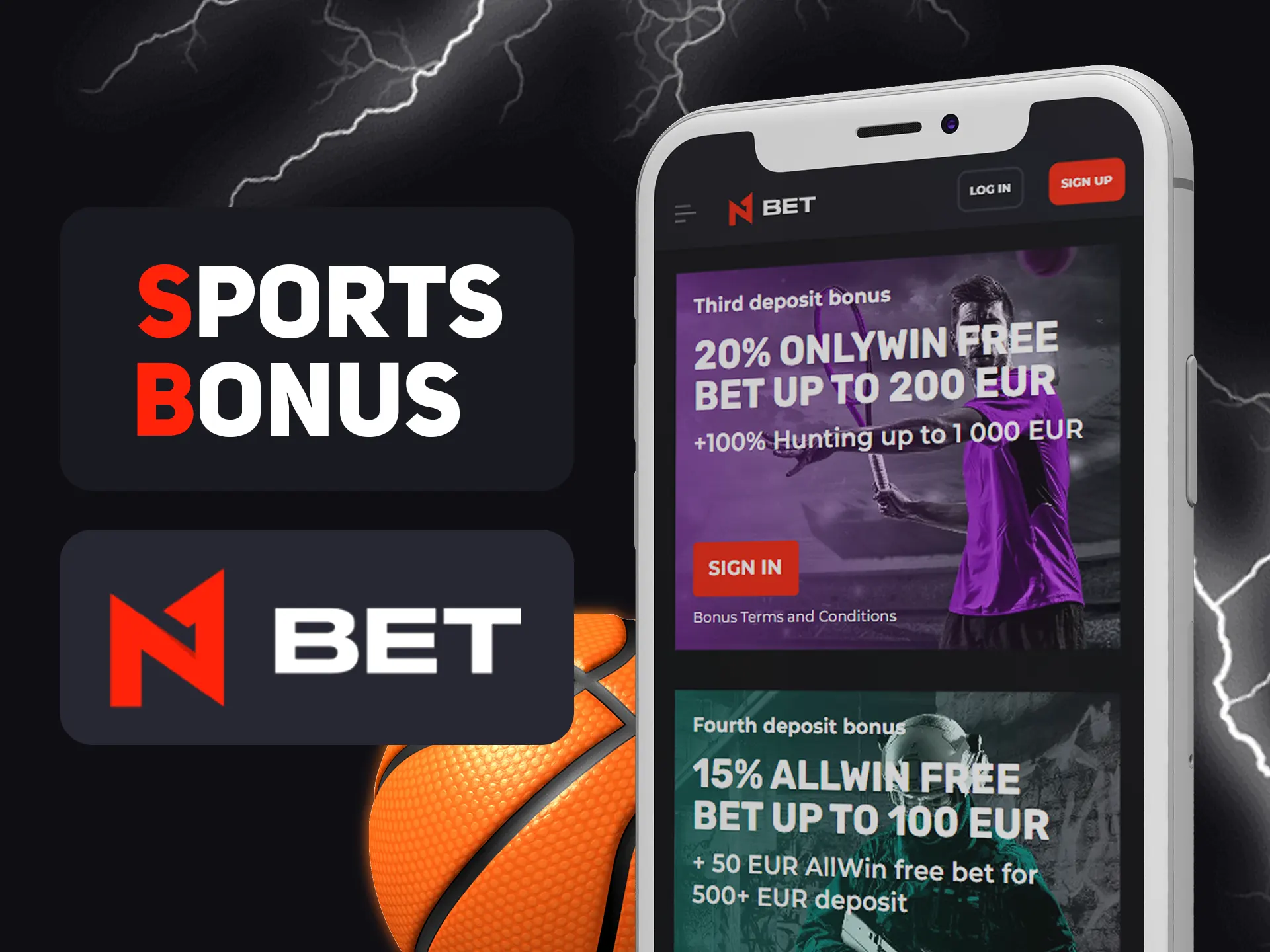 Get your N1bet sports bonus after making succesfull bets.