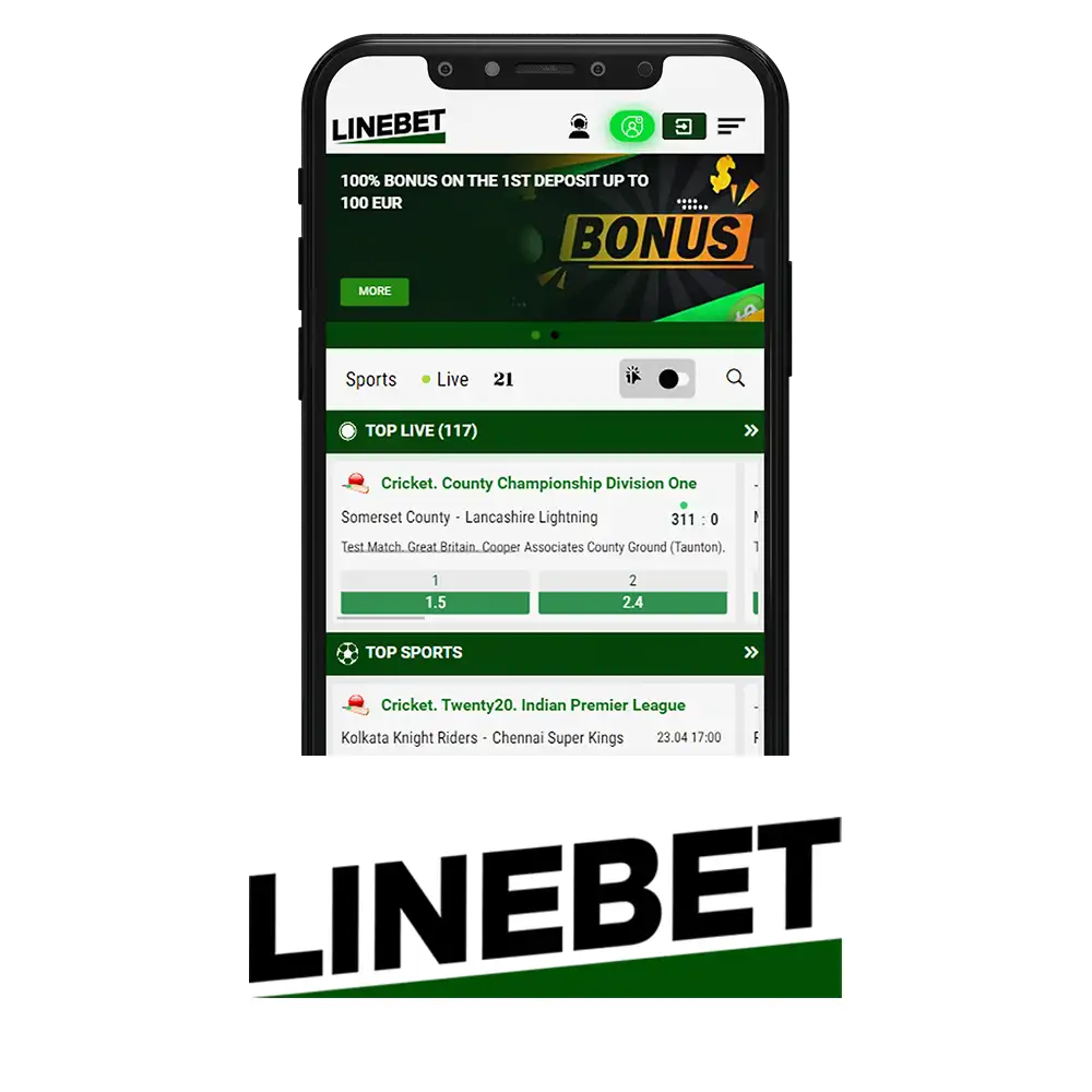 Bet on sports and play casino using Linebet app.