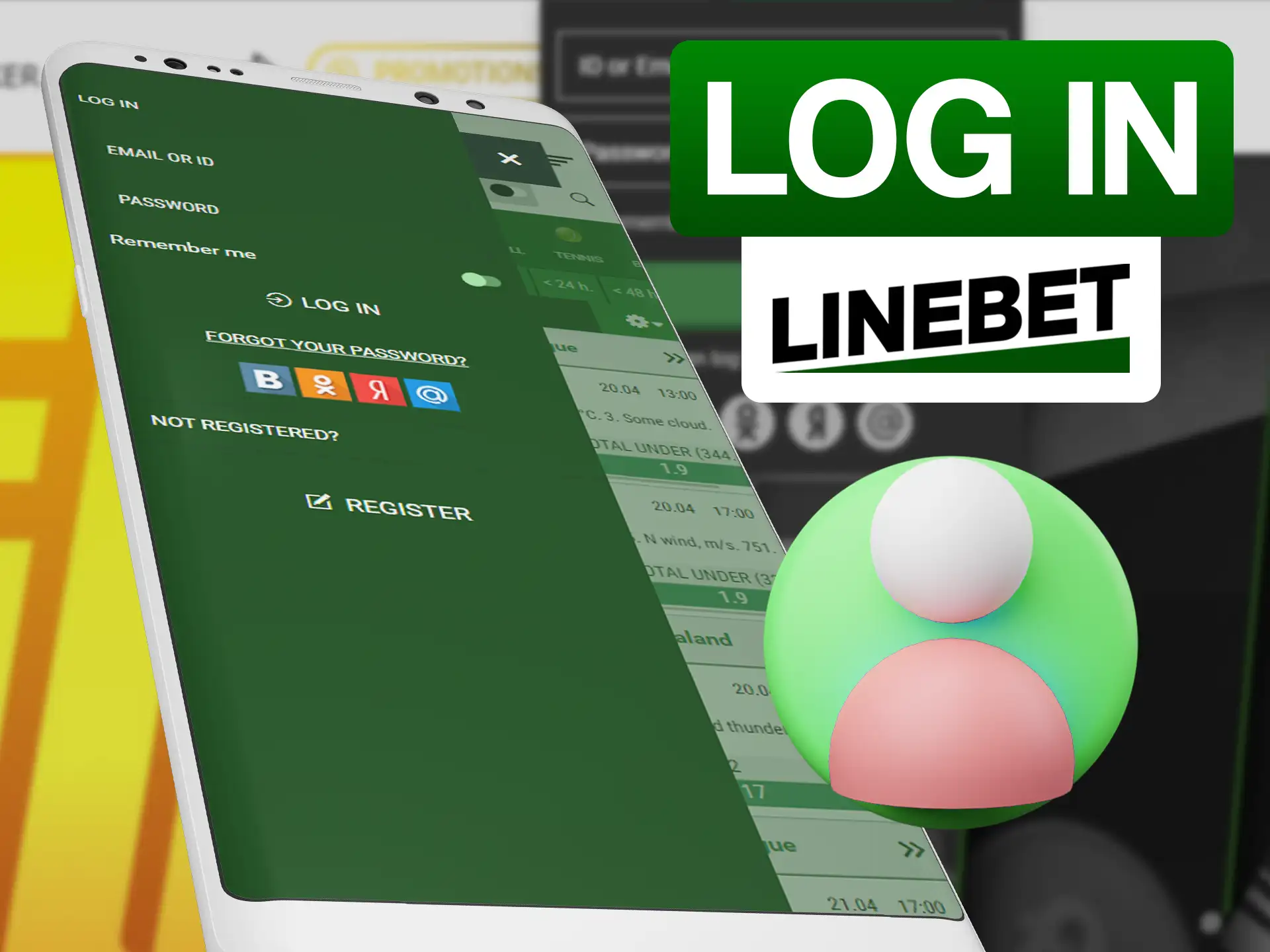 Lig in at Linebet using your account.