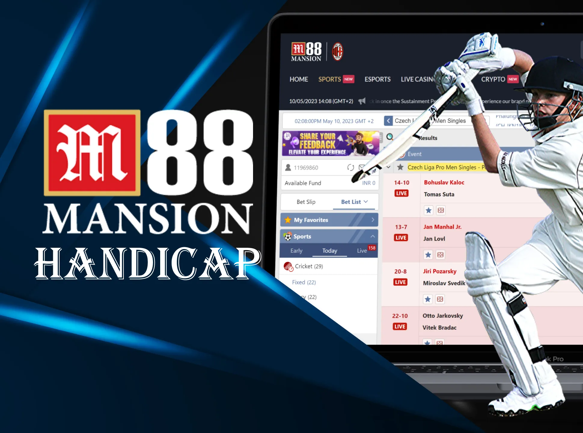 Make big bet and win money using handicap option at M88.