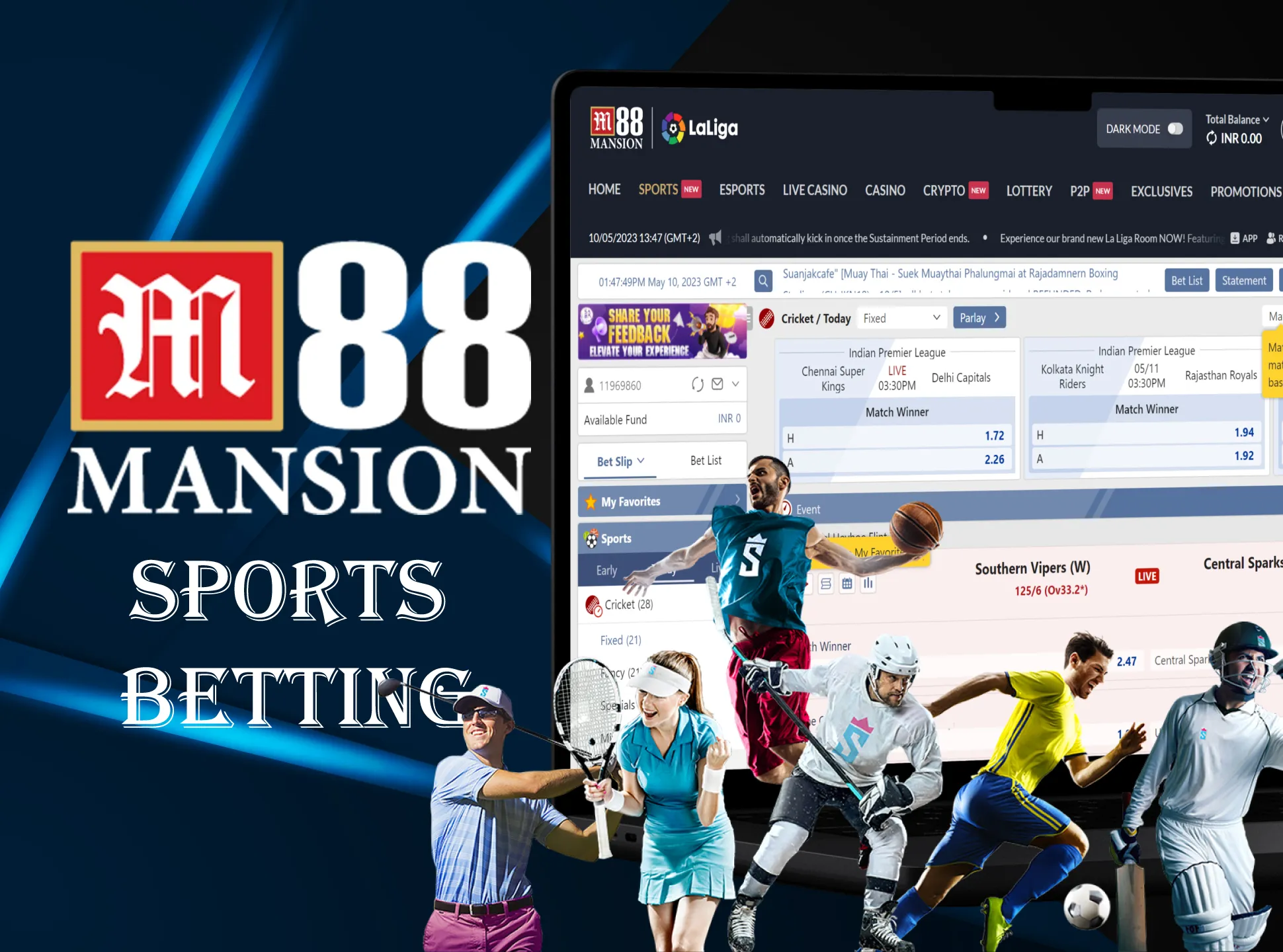 Make bets on sports at M88.