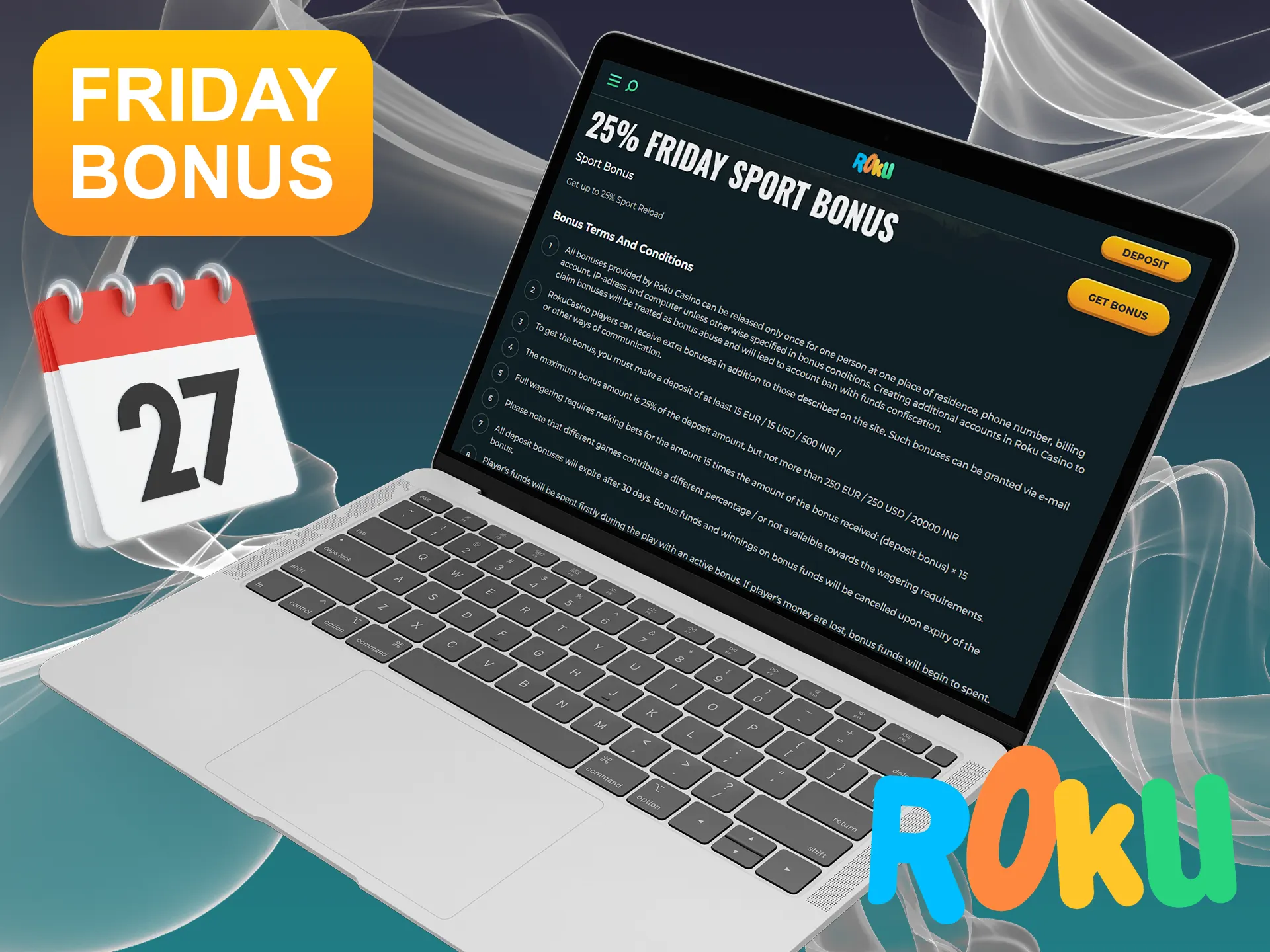 Claim your Rokubet sports bonus each friday.