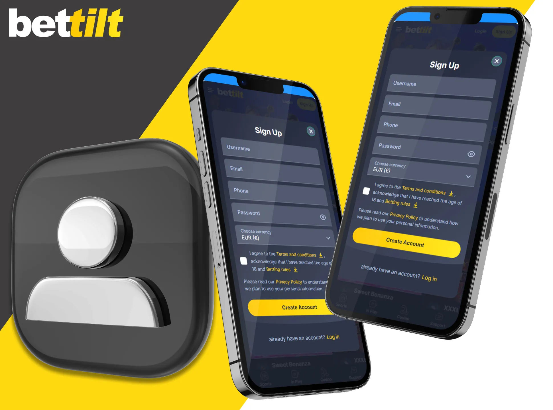 Open the Bettilt official website to create an account.