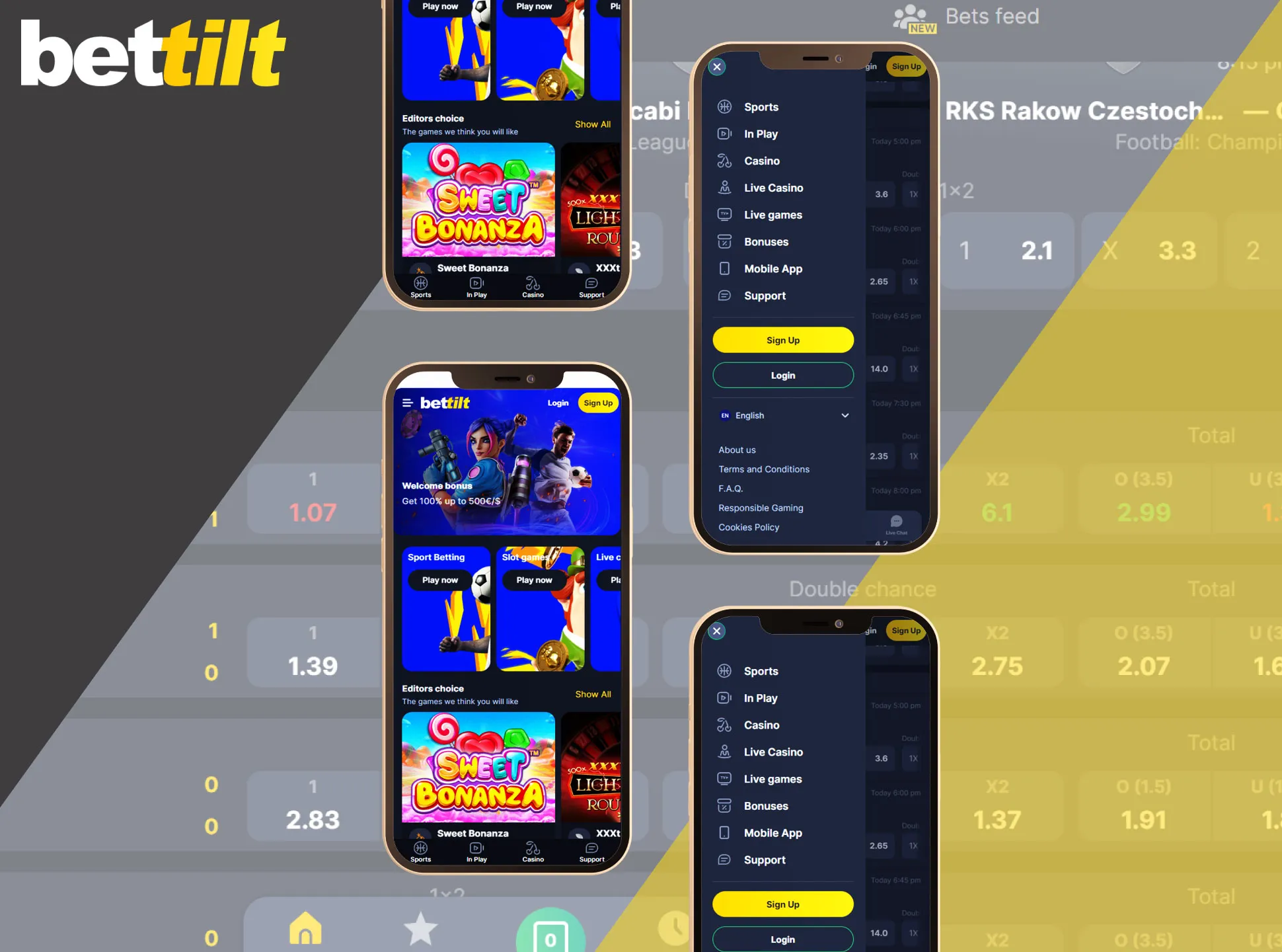 Here is a list of the Bettilt app's features that help you betting with pleasure.