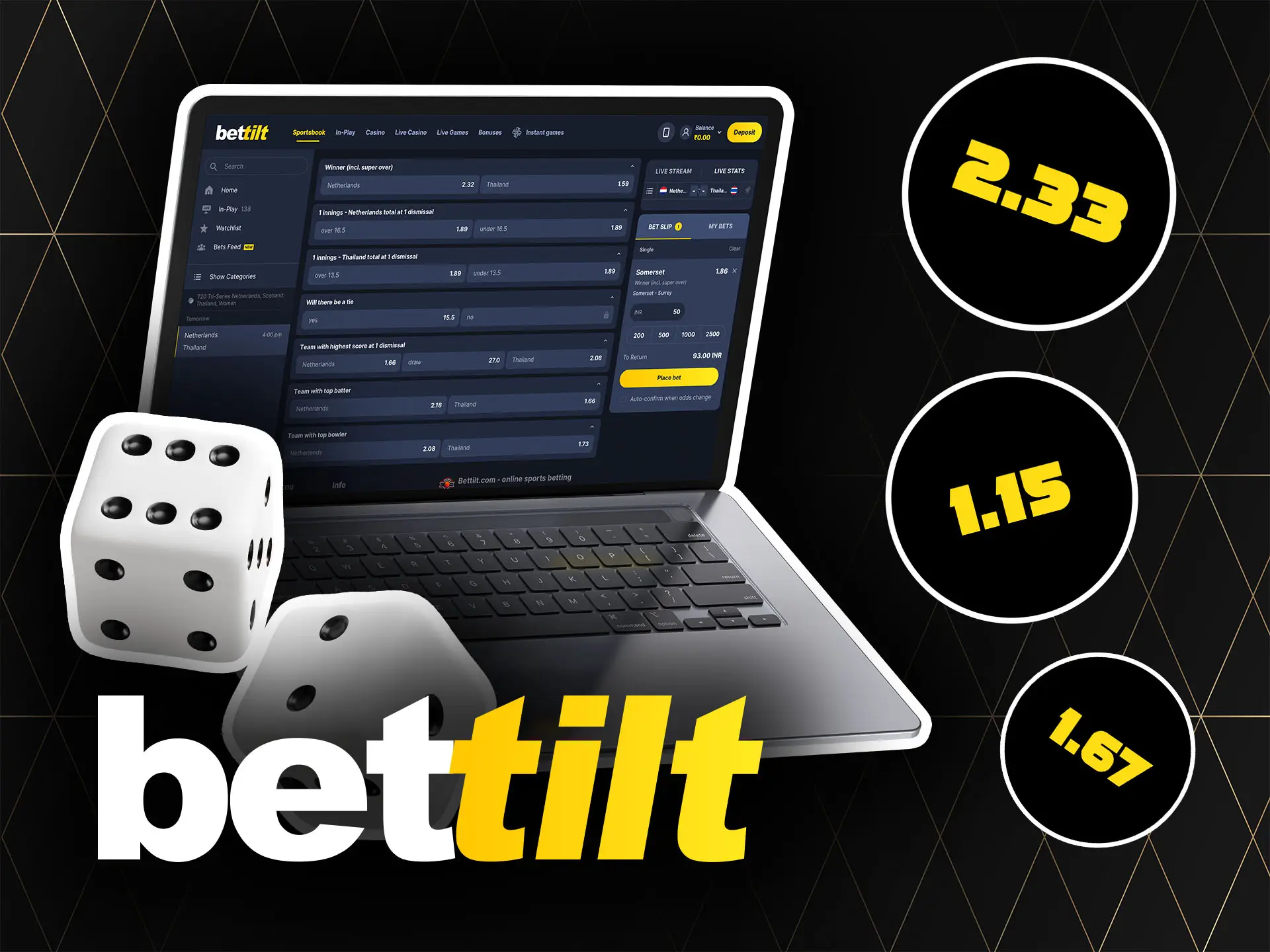 You wil find profitable odds on sports events on Bettilt.