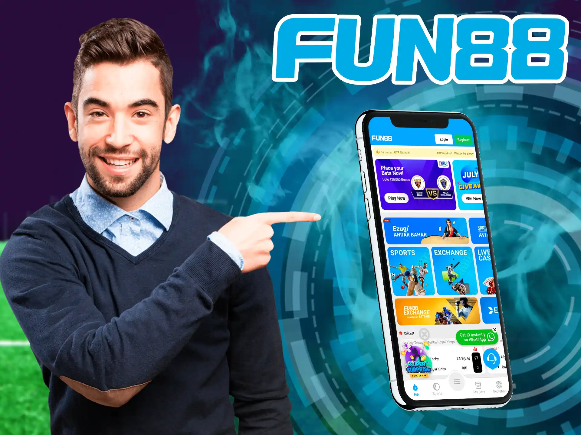 Indian players have the chance to dive into the world of betting with their smartphone, thanks to the fast and secure Fun88 app.