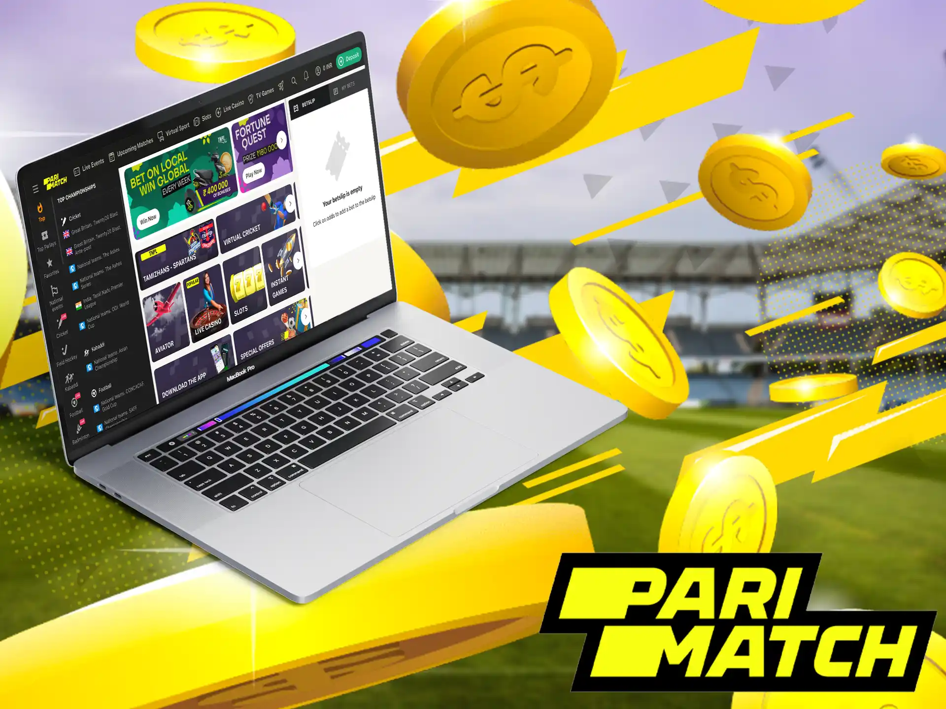 Get quick withdrawals of your winnings at Parimatch.