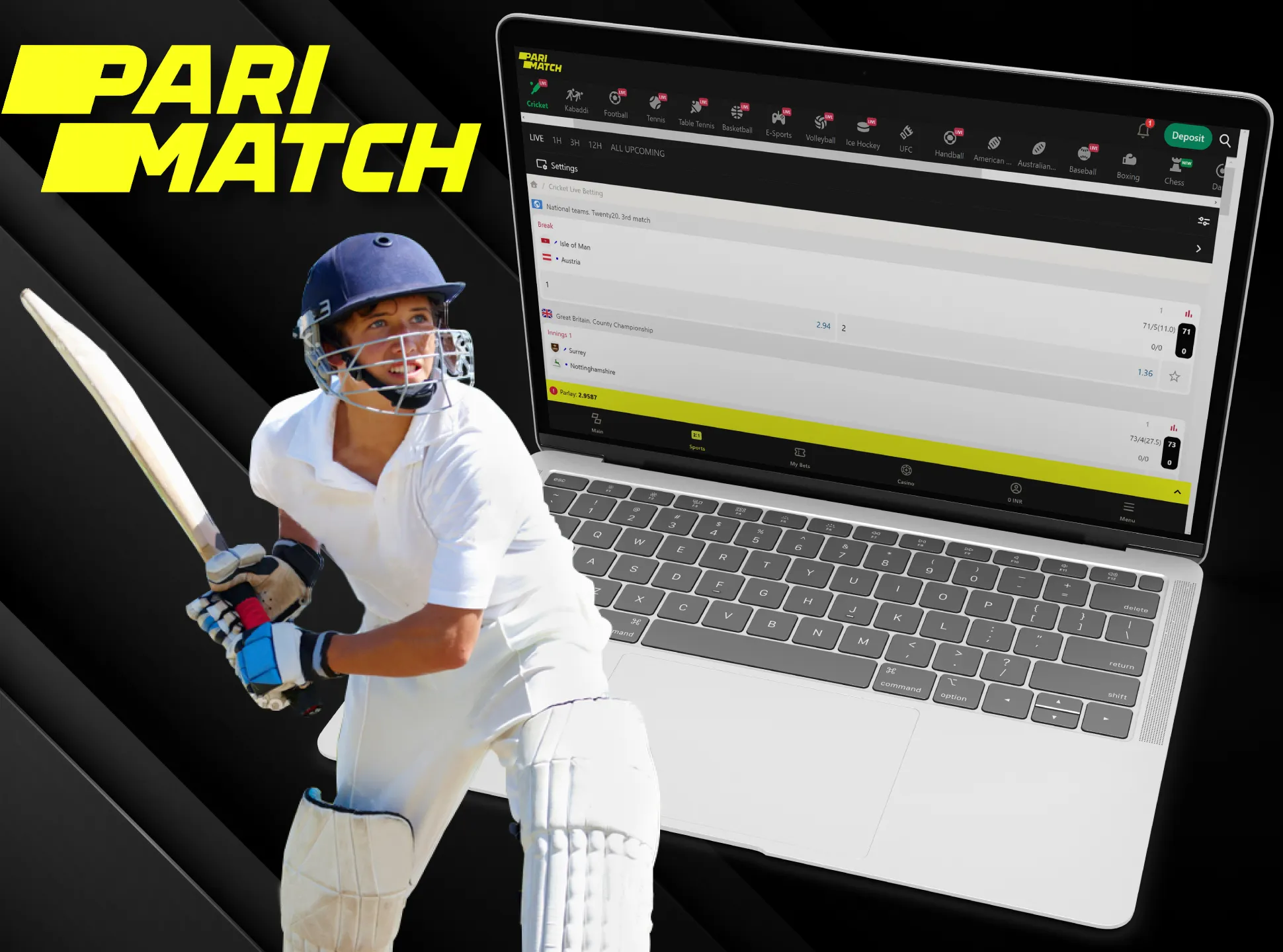 Bet on cricket at Parimatch.