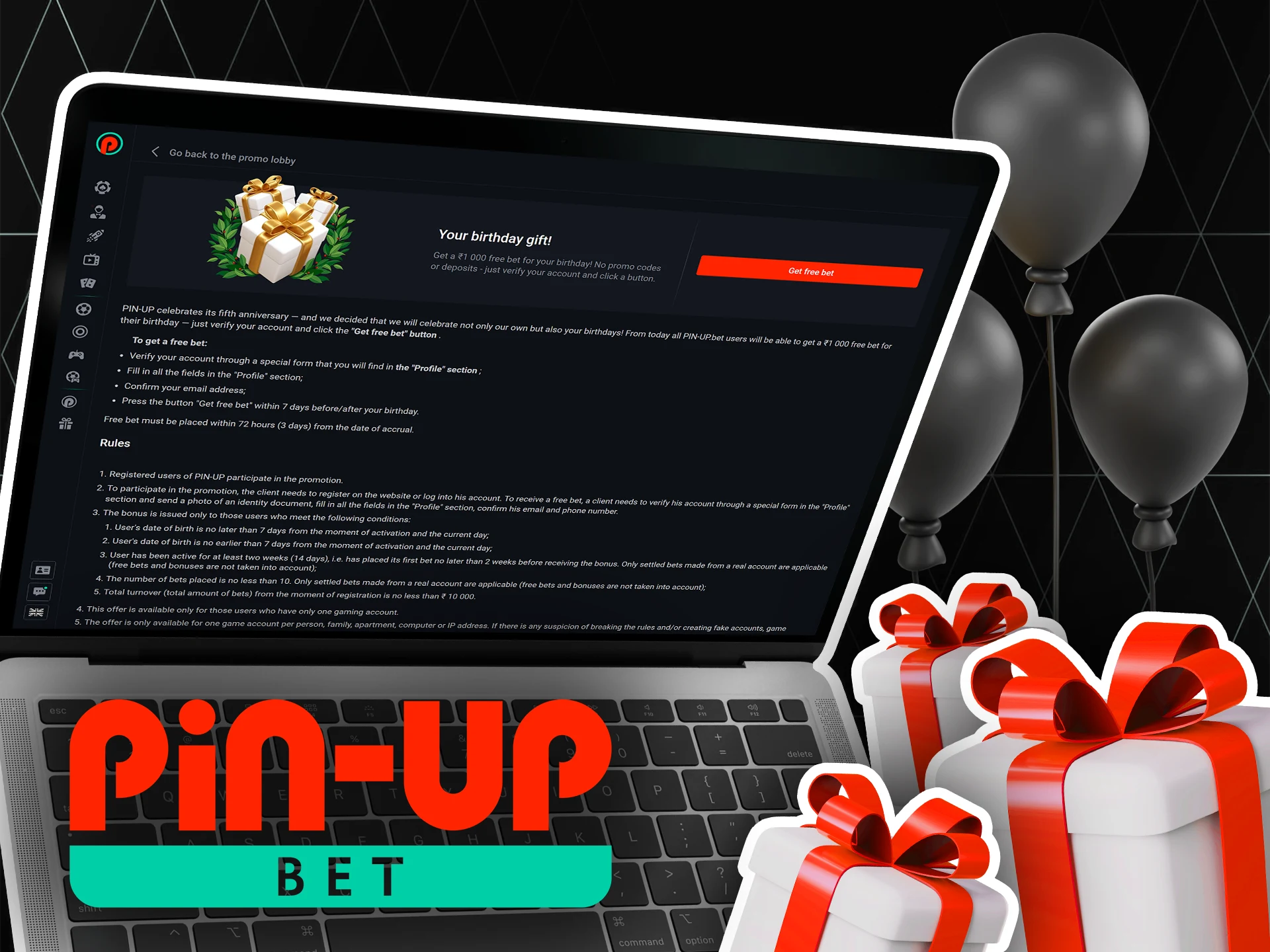 Recieve generous bonus on prematch betting on your birthday at Pin-Up.